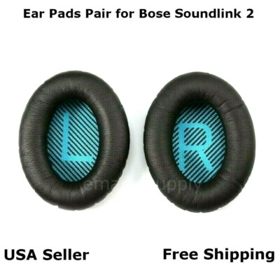 Ear Cushion Pads Pair Black for Bose Soundlink 2 Headphones Free Fast Shipping 