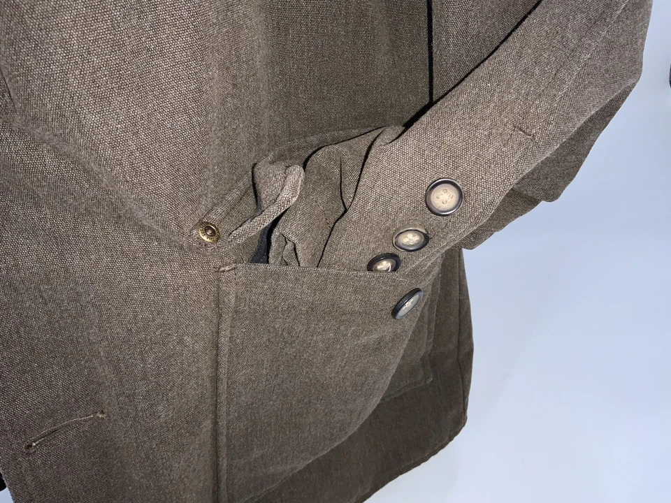 Chaqueta Blazer Territory Ahead L Marrón Algodón Poli Carga 3B 1V LNWOT YGI K2-306 Foto 4 de 4