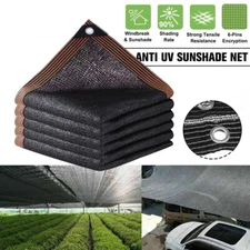 90% Sun Shade Cloth Net Outdoor Patio Plant Cover Mesh W/ Grommets Various Size
