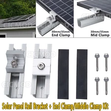 Solar Panel Mounting Rail Brackets Connector Kit for Metal/Tin/Flat/Sheet Roof