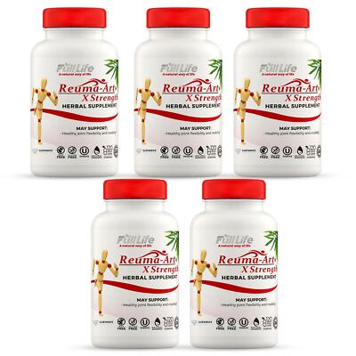 5 Bottles Full Life Reuma-Art X-Strength Joint Mobility & Flexibility 120 Caps