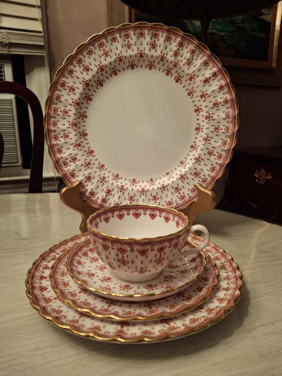 『アツうー特価』　Spode 『Fleur de Lys Red』　大皿　6枚 アツうー特価』 Spode 『Fleur de Lys Red』 大皿 6枚