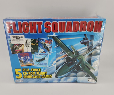 Flight Squadron Box SEALED CD-ROM Simulator Apache Fighter Duel Air Warrior 