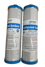 2PK PWP RV FRE-10-BN Water Filter 2.5" x 10" Activated Carbon Replaces KW1