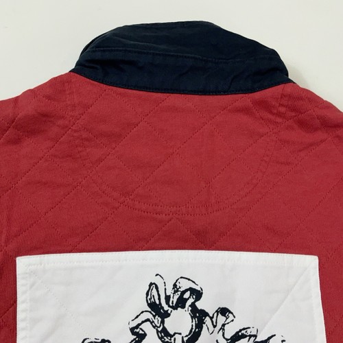 Brooks Brothers Quilted Logo Rugby Red Blue Cotton Rugby Shirt Men’s M New $148 - Picture 14 of 16