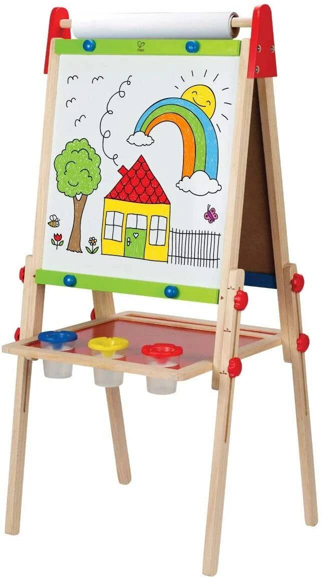 OPEN BOX Award Winning Hape All-in-One Wooden Kid's Art Easel with Paper  Roll