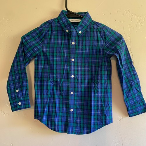 Jaine & Jack Boy's Plaid Shirt Chino Pants w/Dogs 2 Piece Set Blue/Tan Size 4 - Picture 2 of 17