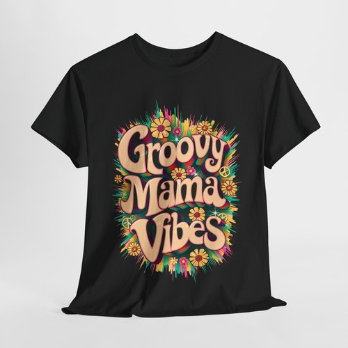 Groovy Mama Vibes Shirt - Retro Mom Tee - Hippie Mama Gift – | DTG Graphic - Picture 14 of 15