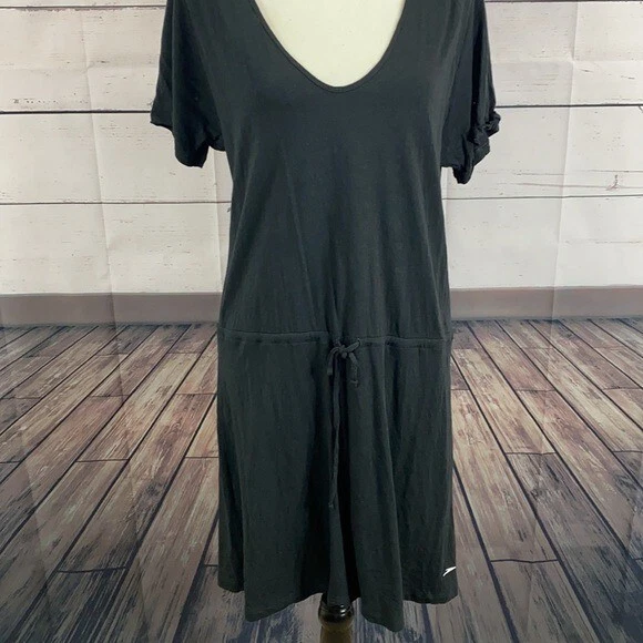 Speedo Swim Cover Up Womens Large Black Dress Hooded Pull Over Modest Beach - Image 3 of 4