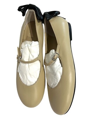 GIA BORGHINI 10mm Grete Leather Ballerinas in Cream