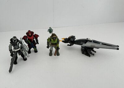 RAR 3x Destiny Spiel Mega Construx Minifiguren mit Spatz, Geist & Waffen