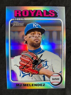 2024 Topps Heritage Chrome Silver Refractors #697 MJ Melendez HN 160/225 Royals