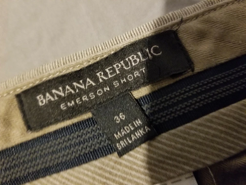 Mens Banana Republic Linen Shorts 36 Khaki Chino 38 - Image 3 of 4