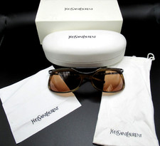 YSL YVES SAINT LAURENT 2017/S Faux Tortoise Sunglasses In Original Case W/ Pouch