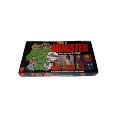 Sehr seltenes Vintage Make A Monster Puzzle Rennspiel - Bild Spielzeug UK
