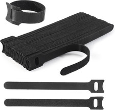 Reusable Cable Ties, 60 PCS 8 Inches Adjustable Cord Straps Wire Organizer Cord