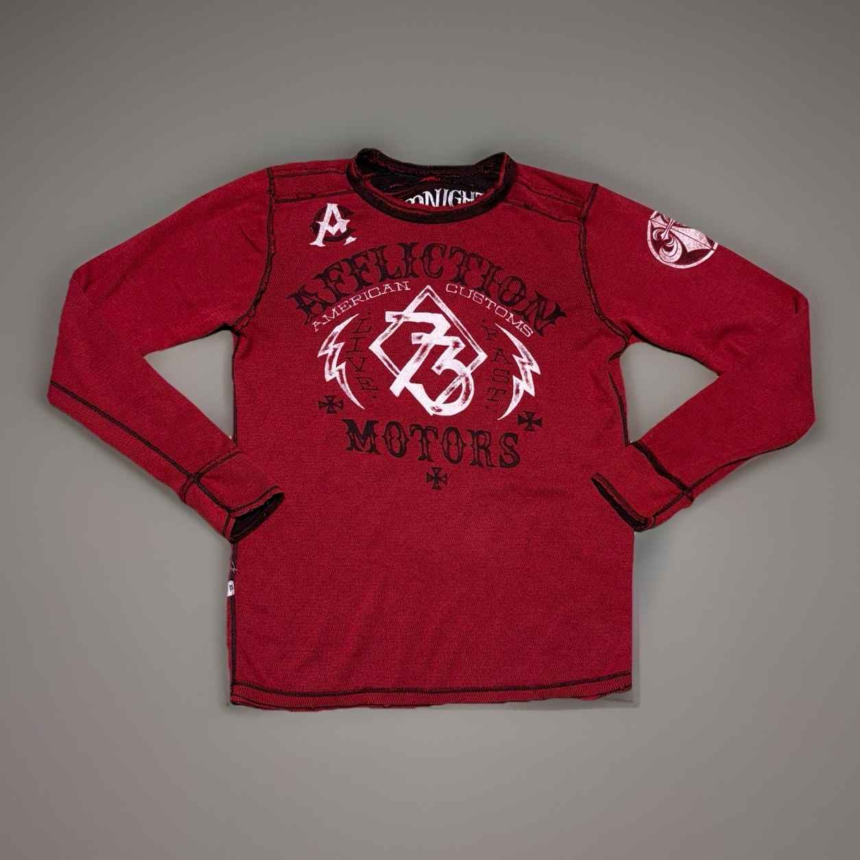 Affliction Midnight Rambler Reversible Thermal Sh… - image 3