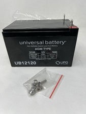 UPG UB12120 Universal Non-Spillable Sealed Lead-Acid Battery, 12V, 12Ah, AGM