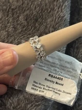 Bomb Party Original Ring Sz 11 Eternity Bound RG44405 Diamond CZ Rhodium Plating