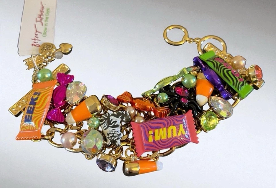 Betsey Johnson Bracelet Halloween Multi Color Gold Tone Access New - Image 4 of 4