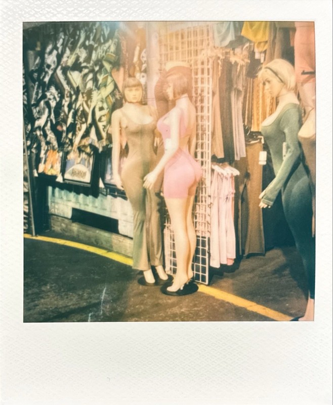 Original Polaroid 600 Art Photograph Fashion District Mannequins Street Scene