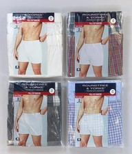 Men's Big Man Roundtree  Yorke Cotton Blend Tailored Boxers Underwear 2 Pair