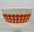 PYREX Vintage Orange Polka Dot Mixing Nesting Bowl 1.5 Pint 401 USA rare DOTS