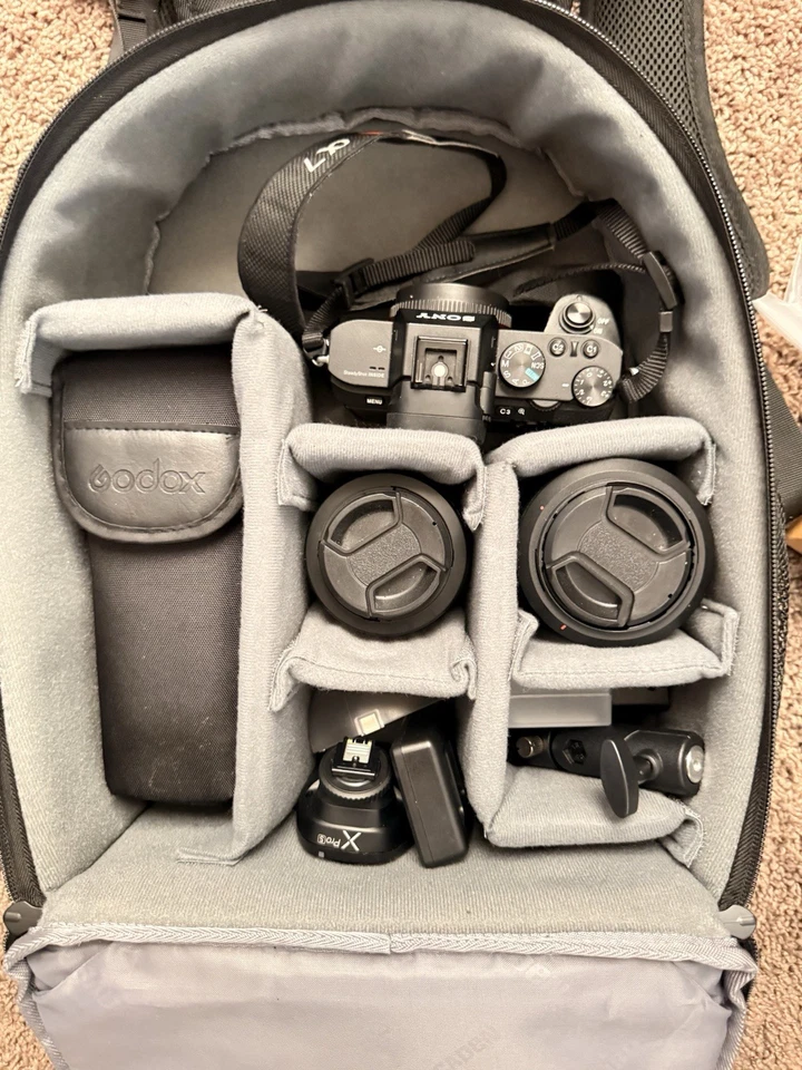 Sony A7 II Camera with 3 Lenses Bundle, Godox Flash & Trigger And Backpack - Image 2 of 4