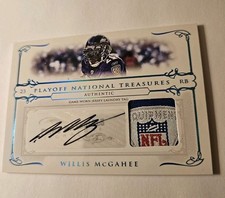 2007 National Treasures Willis McGahee NFL Shield Laundry Tag flawless panini /1