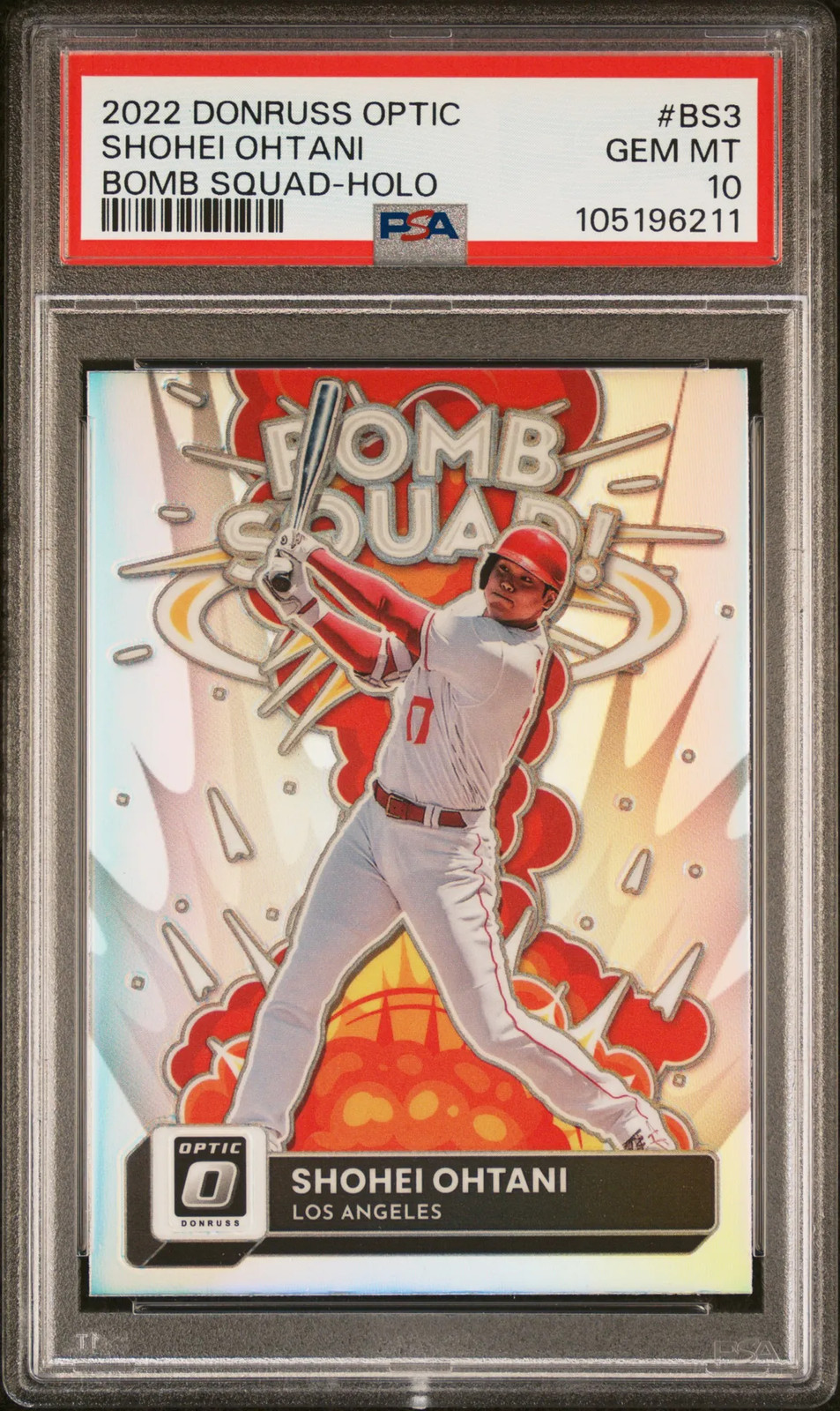 2022 Panini Donruss Optic Bomb Squad Shohei Ohtani Holo #BS3 PSA 10