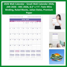 Compact 2026 Calendar with Twin-Wire Binding - Perfect for Organizing  Planning