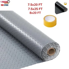 7.5x25FT Garage Floor Mat for Cars 2.8mm Thickened PVC Non-Slip Garage Mat Roll