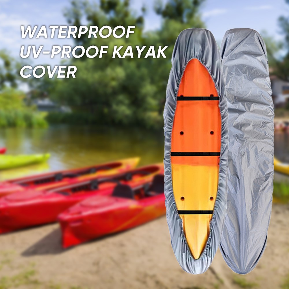 Waterproof UV-Proof Kayak Cover Heavy Duty Dustproof Canoe Cover For Outdoor Sto