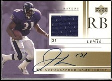 Jamal Lewis 2001 Upper Deck #JL-AJ UD Autograph Auto Game Jersey Relic Ravens