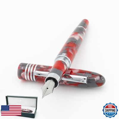 Monteverde Usa Ruby Mountain Fountain Pen Extra Fine Jowo Red Acrylic Resin