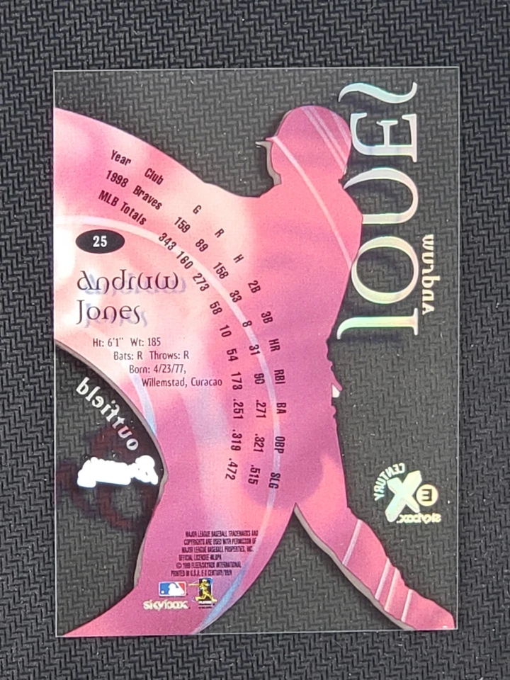 1999 EX Century Andruw Jones #25 - Image 2 of 2