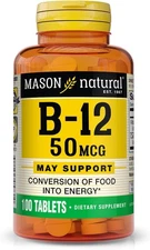 MASON NATURAL Vitamin B12 50 mcg with Calcium, 100-Day Supply, Dietary... 