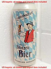 Empty Beer Can BROTZEIT BIER Lauterbacher 500 ml. Germany 2024 Bottom Open