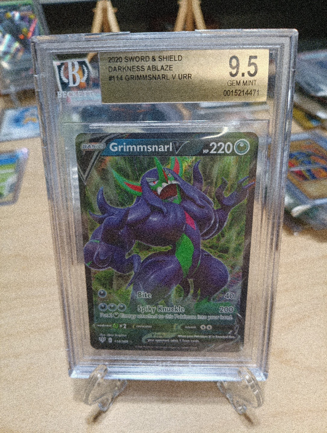 2020 Pokémon Sword & Shield - Darkness Ablaze Grimmsnarl V #114 BGS 9.5 GEM MINT