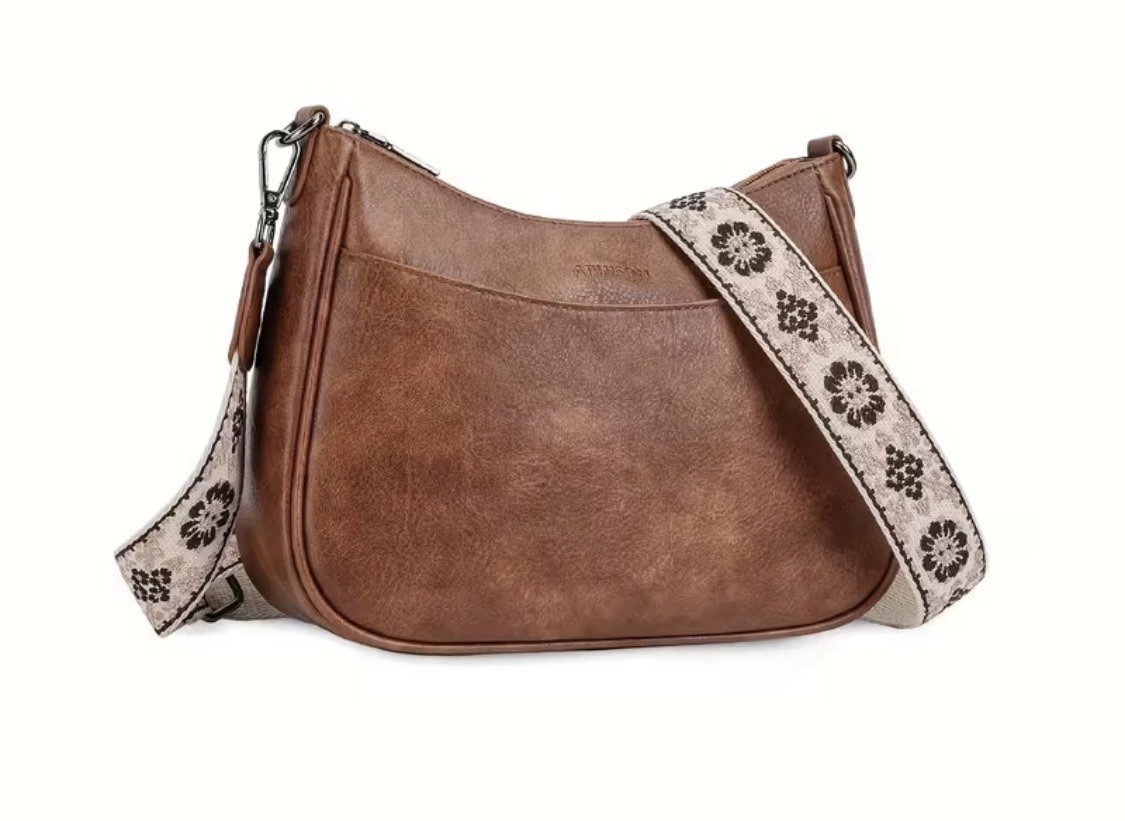 Crossbody Bag Brown So Soft and Sturdy!BOHO Removable Adjustable Strap!!-image