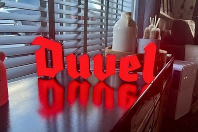 Duvel offizielles belgisches LED-Schild Bier beleuchtet Bar Pub Hausbar 30 cm