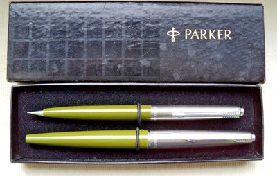 Parker 45 Standard Set of 2, U.S.A. MADE!in original box dated 11/1970