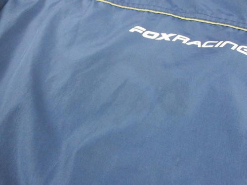 Fox Racing Jacket Mens Small Blue Hooded Windbreaker Moto Biking Nylon Logo - Picture 14 of 15