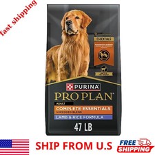 Purina Pro Plan Adult Shredded Blend Lamb Rice Dry Dog Food, 47-lb bag