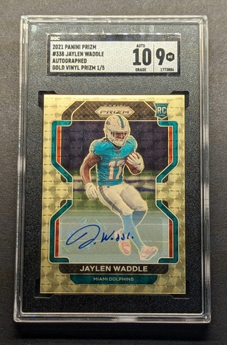 JAYLEN WADDLE Rookie Auto 2021 Prizm Gold Vinyl Superfractor RC SSP /5