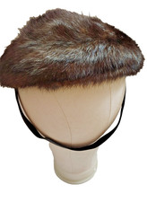 VTG Regency of New York Real Mink Fur Hat Pillbox Calot Brown Winter Cap