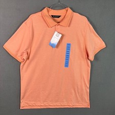 Member's Mark Men's Stretch Pique Short Sleeve Polo Size L Peach Wicking NWT