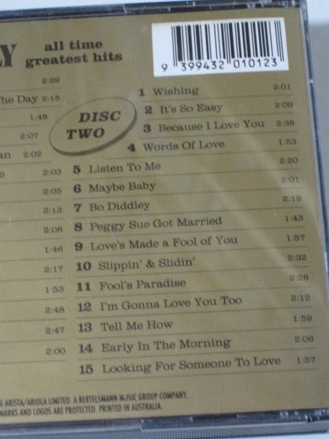 2 CD Buddy Holly:  All Time Greatest Hits  (1992 MCA Records, Australia) - Bild 4 von 4