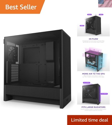 High Airflow H5 Flow 2024 Gaming Case - Tempered Glass & Optimal Cooling