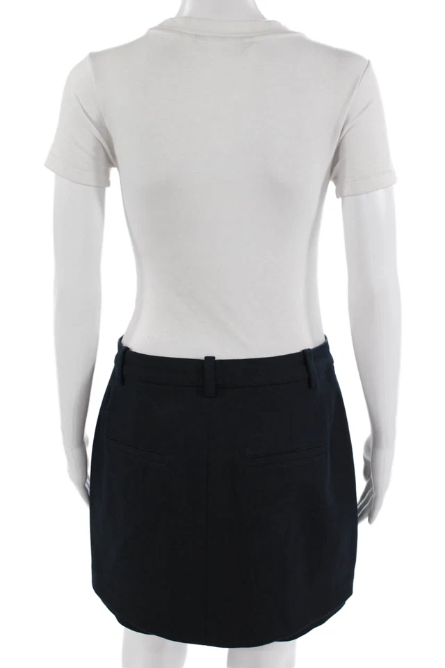 Mini shorts lápis reto Vince feminino preto 97% algodão tamanho 6 - Imagem 3 de 4